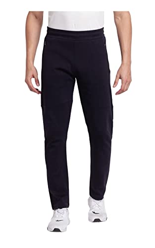Image of Spykar Men's Mid Rise Cotton Slim Fit Trackpants