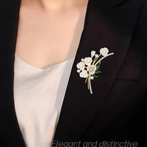 Image of Brooch Pins For Women Fashion Elegant Brooches Lapel Badges Coat Sweater Scarves Shawl Dress Accessory Wedding Party Prom Jewelry