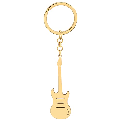 Porte-clés guitare basse en acier pour un cadeau de musique femme unique