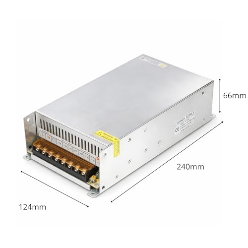 Transformador de 110/220V AC a 24V de 25A para iluminación neon estable 8