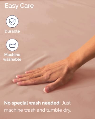 Image of Extra Deep Flex Top Split Head King Fitted Sheet - Hotel Luxury Single Fitted Sheet Only - Easily Fits 18 inch to 24 inch Mattress - Ultra Soft, Wrinkle Free w /Extra Deep Pockets - Mauve
