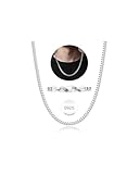 ONLVULF Solid 925 Sterling Silver Chain Necklace for Men Women, 4mm Miami Mens Cuban Link Chain Necklace for Men, Sturdy & Comfortable Men's Chain Necklace, Mens Chain 18 Inch
