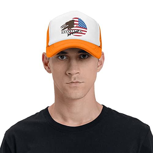 Men's Baseball Caps- Look Again Trucker Cap Orange #TOP7
