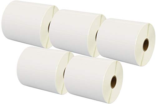 5 Compatibles Rollos 100mm x 50mm Etiquetas térmica directa para Zebra GK420d GK420t GC420d GX420d GX420t GC420t GX430t GT800 LP2844 TLP 2844 Citizen CL S521 CL S621 CL S631 (1000 Etiquetas por Rollo)