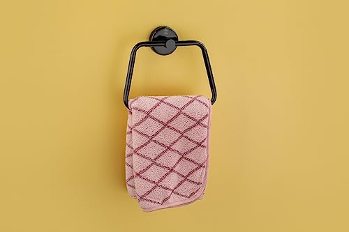 Image of iSTAR Stainless Steel Black Finish Towel Ring /Napkin Ring /Towel Holder /Towel Hanger /Towel Holder for Washbasin and Napkin Holder Stand for Kitchen, Bathroom Square (Pack of 1)