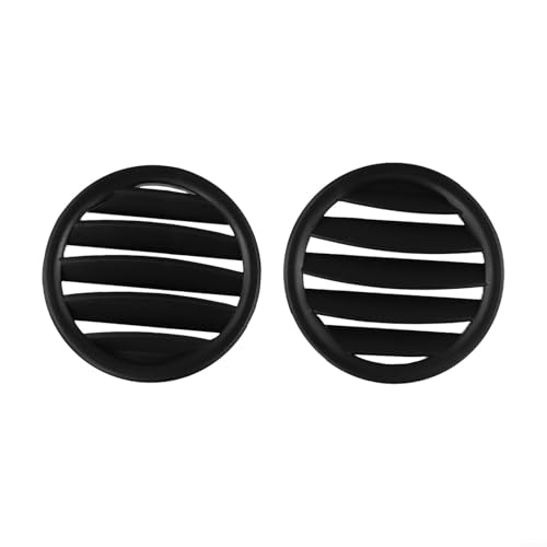 Gdfnmogo Rejilla de ventilación delantera para Ford Focus 2005-2007, par de molduras de ABS negro compatible con 5S4Z-19E630-AAA, interior del lado del conductor y del pasajero para reemplazo del