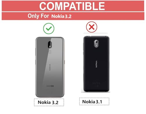 Image of COVERBLACK Soft Rubber Back Cover Compatible Model for Nokia TA-1156 / Nokia 3.2 - Transparent
