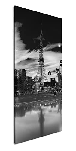 Tokyo Tower impression numérique supérieure monochrome 120 x 60 cm sur authentique cadre bois