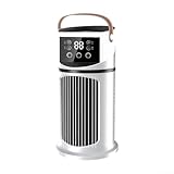 Aire acondicionado portátil 4 en 1 con refrigeración, ventilador, deshumidificador y modo silencioso, eficiencia energética con temporizador, adecuado para el hogar, la oficina o el viaje