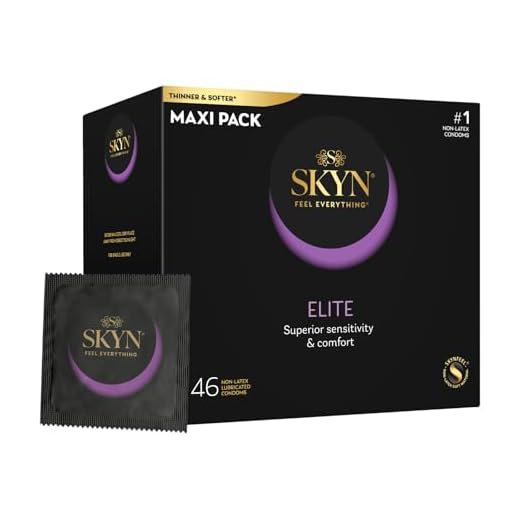 SKYN Elite Ultra Thin Lubricated Latex Free Condoms Value Pack, 46 Count
