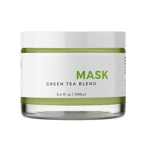 Mascarilla de té verde, limpiador penetrante profundo con minerales naturales, exfolia y revitaliza la piel, ideal para todo tipo de piel, deja la piel suave y radiante, 100 ml