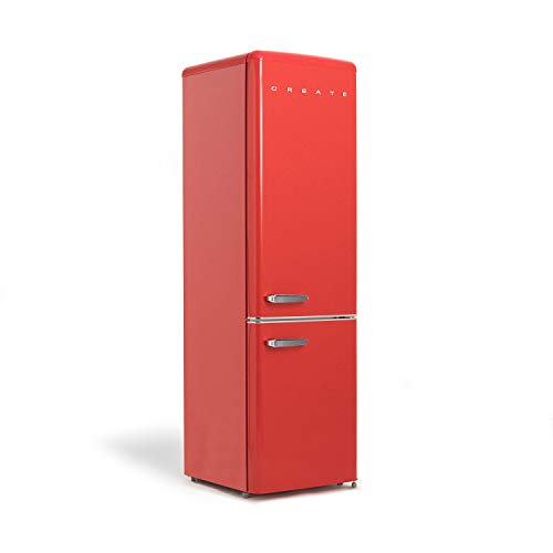 CREATEFRIDGE-STYLANCEFrigorifico-Combi-244L-RojoDiseno-y-estilo-Retro-Vintage