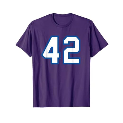 Number #42 Sports Jersey Blue White Lucky Number T-Shirt