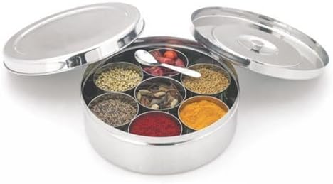 Stainless Steel Masala Box, Spice Box, Masala Dabba, Spice Container, Indian Spice Box, Kitchen Spice Box, Spice Box for Chefs - Image 2
