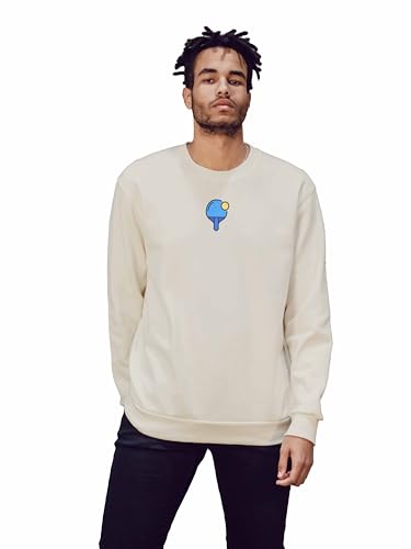 Sweat-shirt homme beige Green Fish FIMSWI-100130 vêtement décontracté col rond
