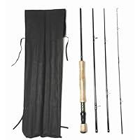 Amazon | 6.6フィート フライロッド 4ピース 7番 8番 渓流 岩魚