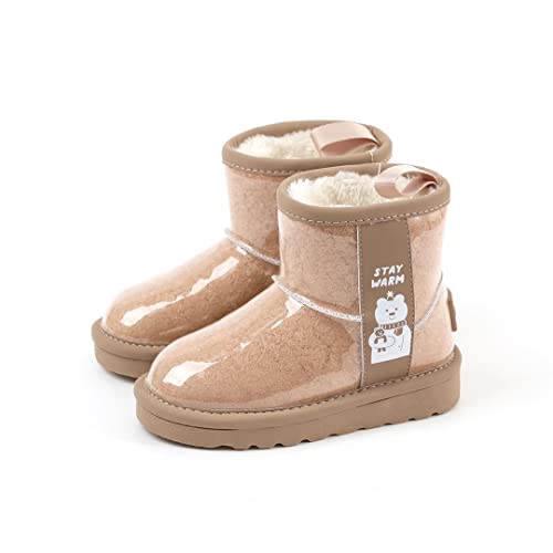 Ozkiz Toddler Girls Boys Winter Fur Lined Snow Ankle Boots