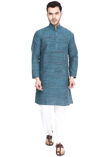 Image of Men's Khadie Cotton Relaxed Straight Kurta