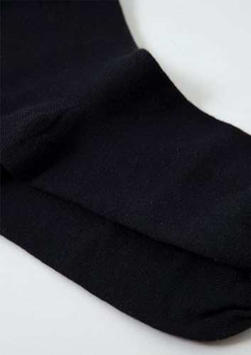 Kit Com 5 Meias Básicas Infantil Unissex Em Cano Médio - Preto M