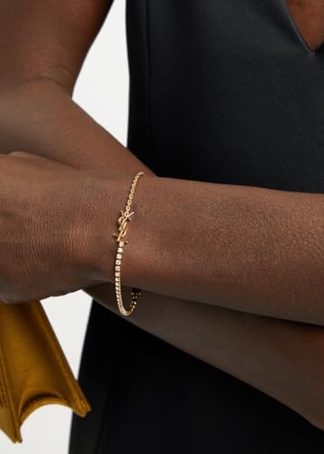 18K Gold Plated Diamond Alphabet Bracelet for Women – Personalized Initial Bracelet, Luxury Fine Jewelry Gift4