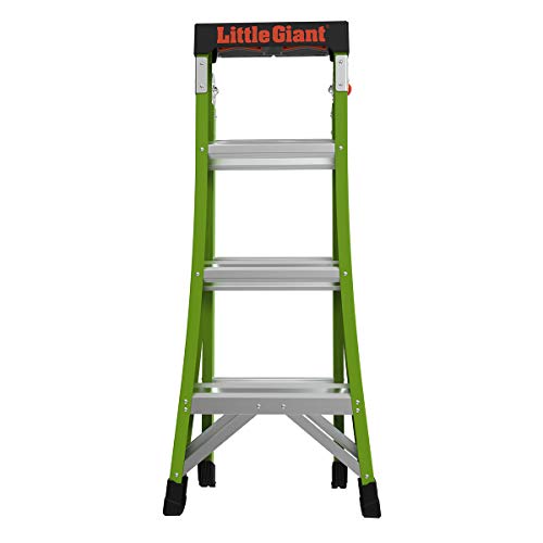 Little Giant Ladders, King Kombo, Professional, 4 Ft. A Frame, 6 Ft. Extension, Fiberglass, Type 1AA, 375 lbs weight rating, (13470-001)