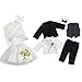 sweet dolly Doll Clothes Accesories First Communion Wedding Dress and Suit Set for American 18 inch Doll Boy and Girl