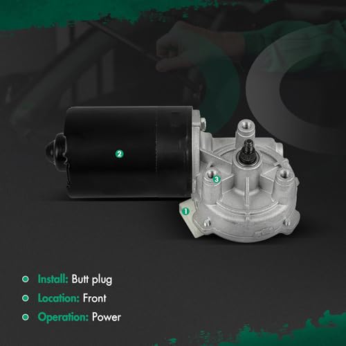 Image of SCITOO Front Windshield Wiper Motor Replacement for 1990-1991 for for 100,1990-1991 for for 100,1990-1991 for for 200 Wiper Motor 251955119;191955113A 5 Pins