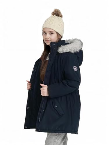 solomate Girls Winter Coats with Hood - Girls' Outerwear Winter Puffer Heavyweight Fleece Lined Jackets & Coats for Kids
