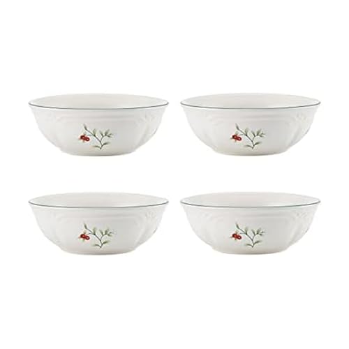 Image of Pfaltzgraff Winterberry Set of 4 Soup Cereal Bowls, 12 Ounce