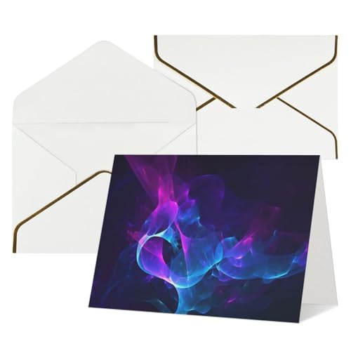 Lot de 12 cartes de vœux vierges multicolores avec enveloppes pour anniversaire et remerciement
