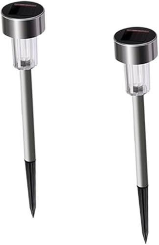 Miniatura 1 de DOITOOL 2 piezas de luz de patio para patio, luces solares para exteriores, luces solares para exteriores, lámpara de estaca de césped, luz de pico