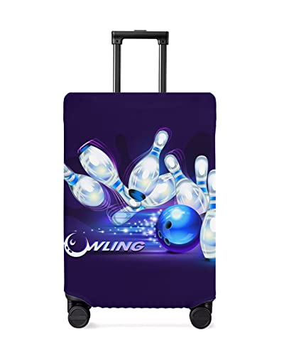 Travel Luggage Cover X-Large Suitcase Cover Fit for 29-32 Inch Luggage Luggage Protector Suitcase Cover Scratchproof Shiny Speed Bowling Black Luggage Cover Protector for Suitcase