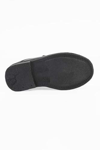 Boys' Black Patent Dress Shoes with Hook-and-Loop Strap – Formal Kids' Footwear4