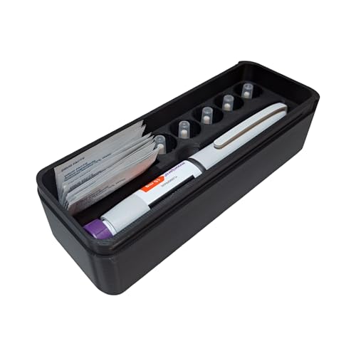 Monjaro KwikPen Weight Loss Pen Fridge Hard Case Travel Hardshell Diabetes Case for Monjaro (Black)