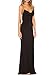 Aigeman Women Spaghetti Straps Mermaid Evening Gown Wedding Guest Dress Drape Neck Lace Backless Formal Maxi Dress 21(X-Small,Black)
