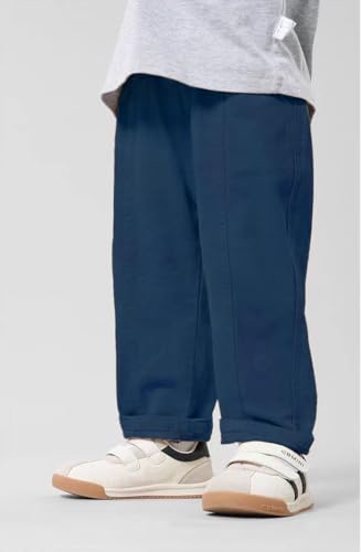 Kids Pants Boys with Solid Color, Boys Slacks Pull on Pants for School2