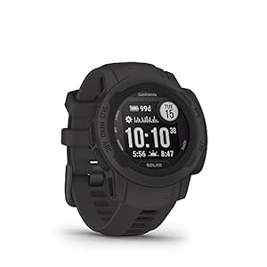 Garmin Instinct 2S Solar, Reloj Inteligente con GPS Resistente al Agua, Carga Solar, Funciones Deportivas, Pulsioximetría, Puntuación de Sueño y Notificaciones del Smartphone, Negro