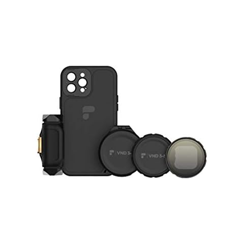 PolarPro - LiteChaser - iPhone 12 Pro - VND Kit - Protective case - Corresponding Grip - Variable ND Filter - Lens Cap - Compatible with Moment M-Series Lenses - MagSafe Cover