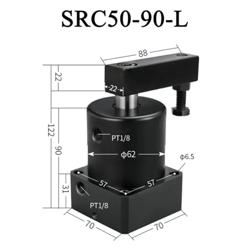 Cylindre pneumatique de serrage rotatif avec angle de rotation 90° - 2