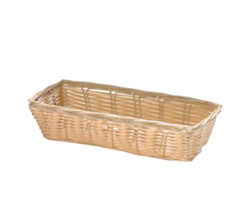 Tablecraft 9" Rectangular Natural Handmade Cracker Basket [Set of 12]