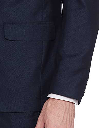 Image of Raymond Rayon Blend Men's Full Sleeve Contemporary FIT Dark Blue Formal Suit