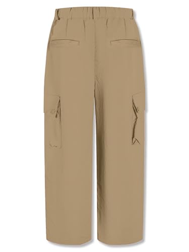 Cromoncent Men's Parachute Cargo Pants Outdoor Lightweight Joggers Baggy Pants,Small-X-Large4