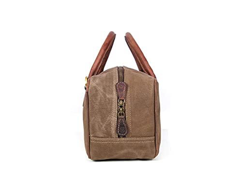 Aaron Leather Goods Canvas Leather Chef Knife Bag with Adjustable/Detachable Shoulder Strap (Seaweed, Canvas) - Image 7