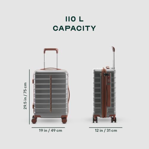 Image of Assembly Large Check-in Suitcase with Thoughtful Design & TSA Lock, Spacious Polycarbonate Hard Shell Luggage for Long Holidays, Grey, 28-Inch