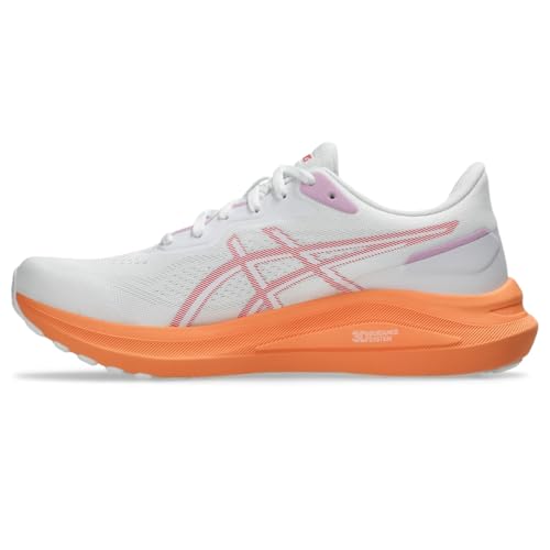 ASICS Women's GT-1000 13 Running Shoes, 9, White/Coral Reef4