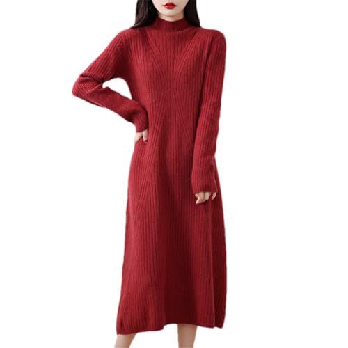 Langes Damenkleid aus Kaschmir und Wolle,...
