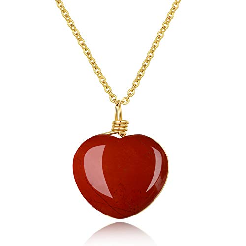 Collier chaîne pendentif cœur pierre femme pour élégance quotidienne