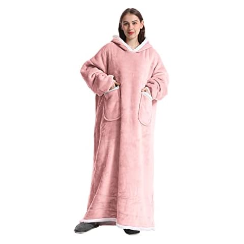 Übergroße Decke, Kapuzenpullover, Sherpa-Fleece-Kapuzenpullover, weiche, warme tragbare Decke für Erwachsene, Frauen, Herren, Teenager Cover