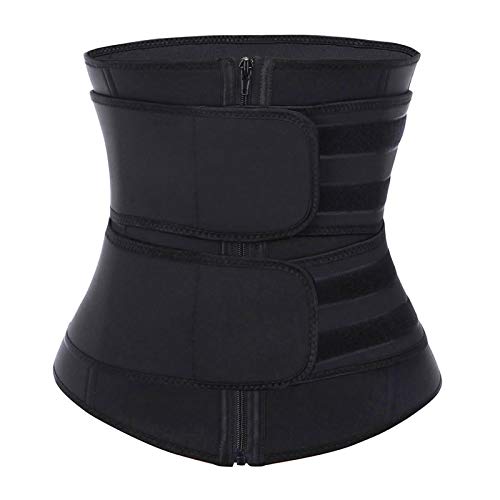 Women Waist Trainer Belt Slim Waist Cincher Slimming Body Shaper Sports Girdles Workout Belt Waist Trimmer Belt Black M