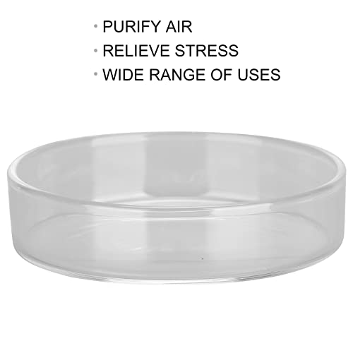 Yinhing Wax Replacement Dish, Replacement Oil Warmer Dish, Aroma Warmer Tray, Aroma Tray, Round Glass Dish, Jewelry Dish Tray, Essential Oil Holder, Wax Warmer Bowl Plate Lid - Thumbnail 6